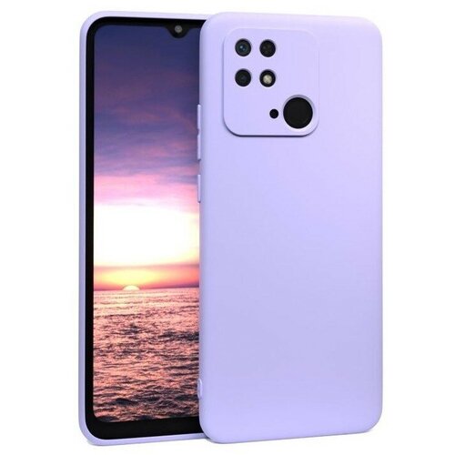 Накладка силиконовая Silicone Cover для Xiaomi Redmi 10C / Poco C40 сиреневая joomer shock proof soft silicone sfor xiaomi poco x2 case for xiaomi poco x2 phone case cover