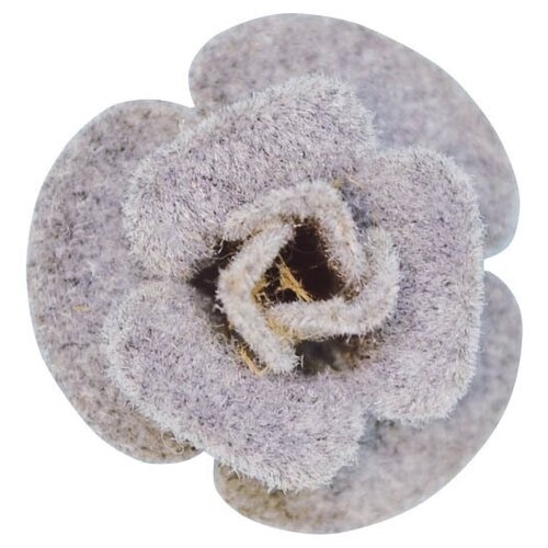 Значок металлический Цветок (Клипса, Фетр, Серый) 50760