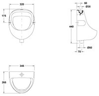 Писсуар gala Easy 10119