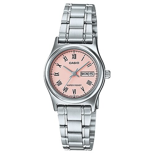 Наручные часы CASIO Analog LTP-V006D-4B, розовый, серебряный