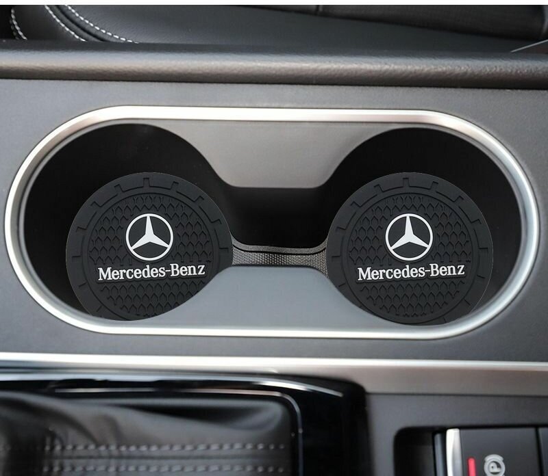 Коврик в подстаканник автомобиля " Mercedes-Benz "; PREMIUM QUALITY; Detailing;