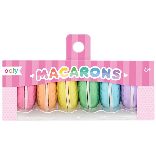 Набор ароматических ластиков OOLY Макарун; 6шт. детские наклейки ooly набор ароматических наклеек сладкая вата