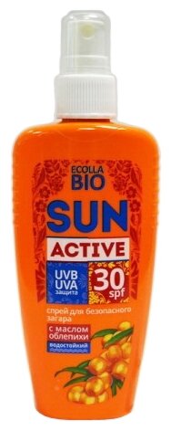 Спрей для безопасного загара SPF 30 Ecolla-BIO "Sun Active", 120 мл