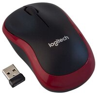 Мышь Logitech Wireless Mouse M185 Black-Red USB