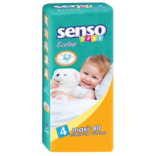 Подгузники Senso baby Ecoline Maxi (7-18 кг), 40 шт Senso baby 1273988 .