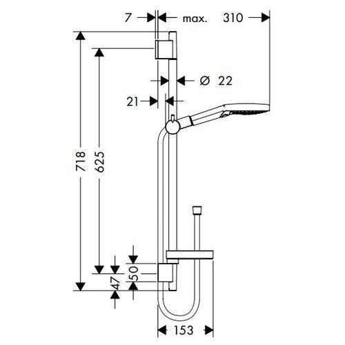 Душевой гарнитур Hansgrohe Raindance Select 26630000 душевой гарнитур hansgrohe raindance select s 26631000