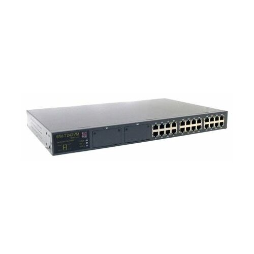 Коммутатор MultiCo EW-7242iw Switch 24port 24utp 10100Mbps 2-port combo Sfp 957600₽