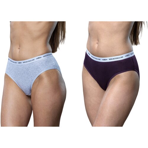 фото Трусы sergio dallini, 2 шт., размер s, бордовый, серый