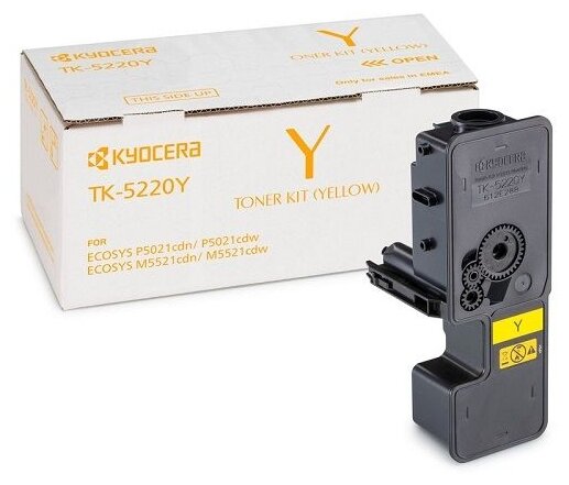 Картридж Kyocera TK-5220Y для Kyocera P5021cdn/cdw P5026cdn/cdw M5521cdn/cdw M5526cdn/cdw желтый 1200стр