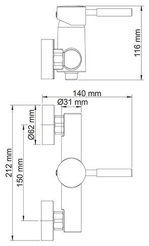 Смеситель Wasserkraft для душа Main 4102 - фото №2