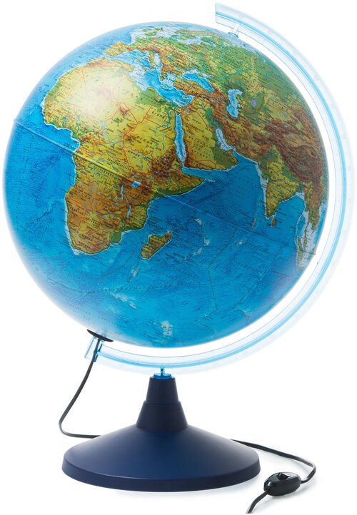 Глобен Глобус Земли D-40 Физико-политический с LED подсветкой /Новые границы