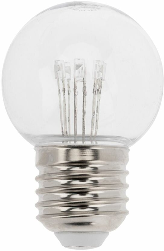 Декоративная светодиодная лампочка-шар с эффектом нити накаливания, цоколь Е27, белый свет - фотография № 5