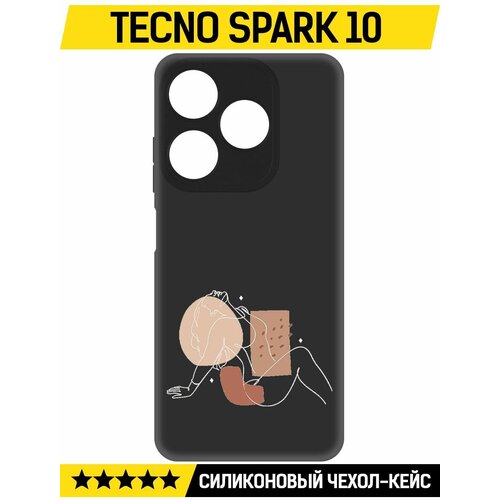 Чехол-накладка Krutoff Soft Case Чувственность для TECNO Spark 10 черный чехол накладка krutoff soft case чувственность для tecno spark 8p черный