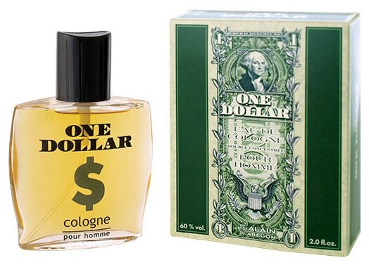 Alain Aregon Мужской One Dollar Eau de Cologne Одеколон (edc) 60мл