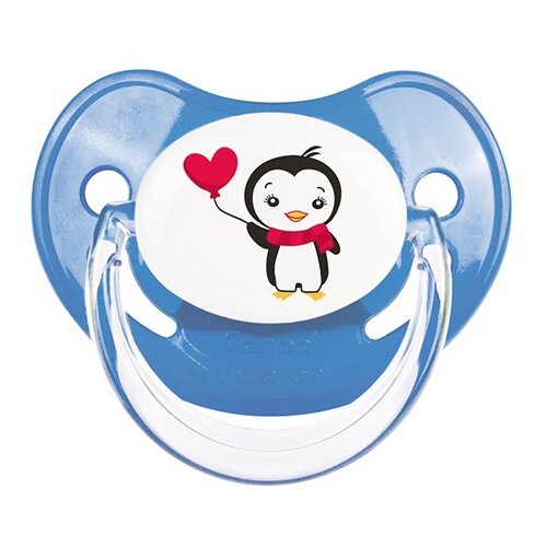 фото Пустышка силиконовая ортодонтическая canpol babies penguin 18+ (1 шт) синий