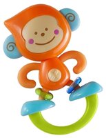 Прорезыватель-погремушка B kids Rattle & Teether bebee Monkey оранжевый/голубой/коричневый