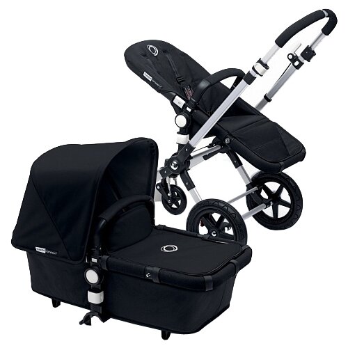фото Универсальная коляска Bugaboo Cameleon 3 Plus base (2 в 1 ) (без капюшона) black/black/aluminium frame, цвет шасси: серебристый