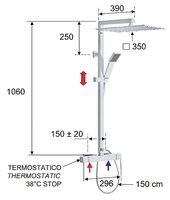 Душевая стойка Remer Qubika Thermo QT 37 XL chrome