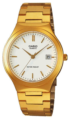 Наручные часы CASIO MTP-1170N-7A мужские, кварцевые, водонепроницаемые, белый, золотой