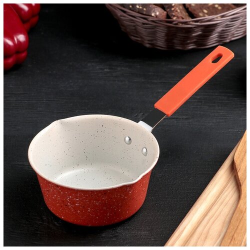 Ковш Мрамор светлый 450 мл силиконовая ручка антипригарное покрытие цвет микс 769₽