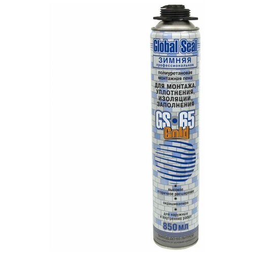 Монтажная пена профессиональная GLOBAL SEAL GS-65 Gold зимняя 850 мл 630₽