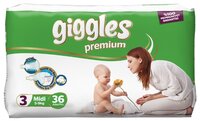 Giggles подгузники Premium 3 (5-9 кг) 36 шт.