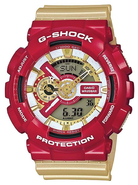 Наручные часы CASIO G-Shock GA-110CS-4A, красный/оранжевый