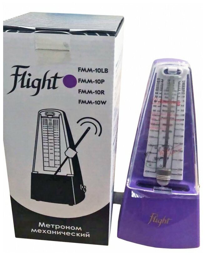 Метроном механический FLIGHT FMM-10Р фиолетового цвета