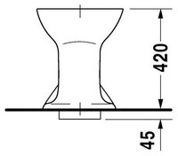 Унитаз DURAVIT DuraVital 018001 (с сиденьем)