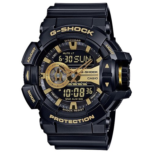 наручные часы casio ga 400sk 1a9 бесцветный Наручные часы CASIO G-Shock GA-400GB-1A9, черный, золотой