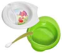 Комплект посуды Chicco 6мес+, три предмета (06832050) зеленый