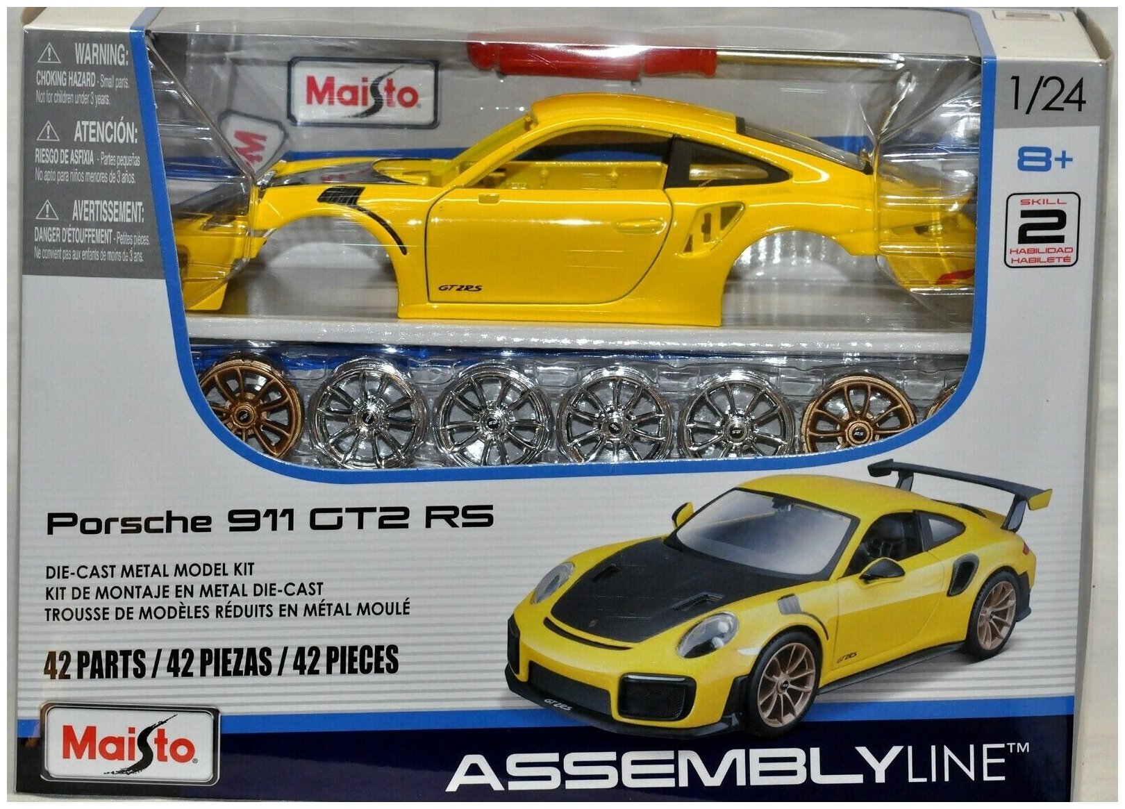 Машинка сборная металлическая Maisto KIT 1:24 Porsche 911 GT2 R5 39523