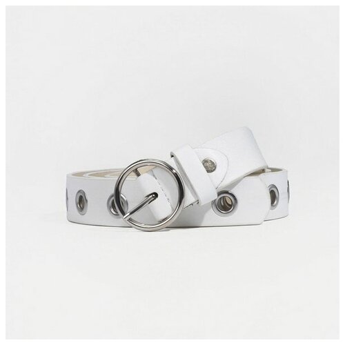 фото Ремень сима-ленд, размер 105, белый сима-лэнд