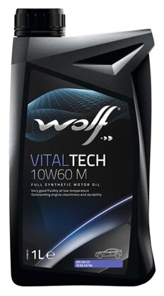 Синтетическое моторное масло Wolf Vitaltech 10W60 M