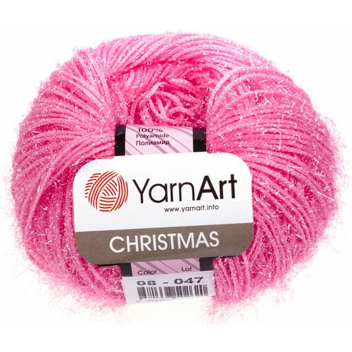 Пряжа Yarnart Christmas розовый (08), 100%полиамид, 142м, 50г, 3шт