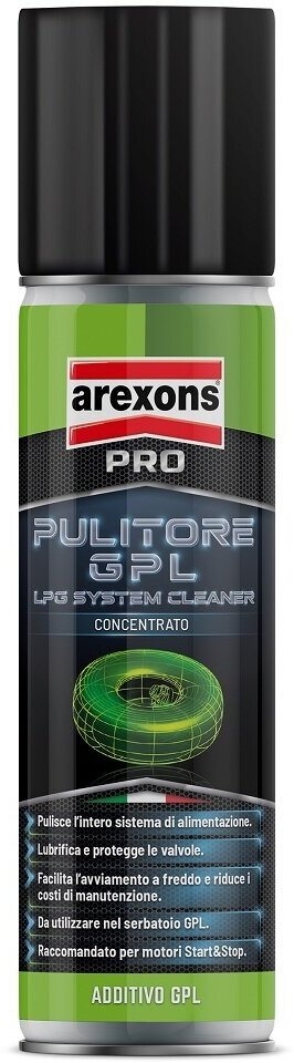 9837 AREXONS PULITORE IMPIANTO GPL Очиститель топливной системы автомобиля на сжиженном газе 120 мл(LPG системы)