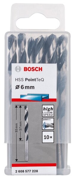 Спиральное сверло HSS PointTeQ 6.0 Bosch 2.608.577.228