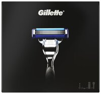 Набор Gillette чехол, гель для бритья Extra Comfort 75 мл, бритва Mach3 Turbo сменные лезвия: 2 шт.