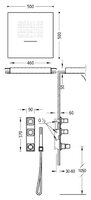 Верхний душ TRES Cuadro 00786601