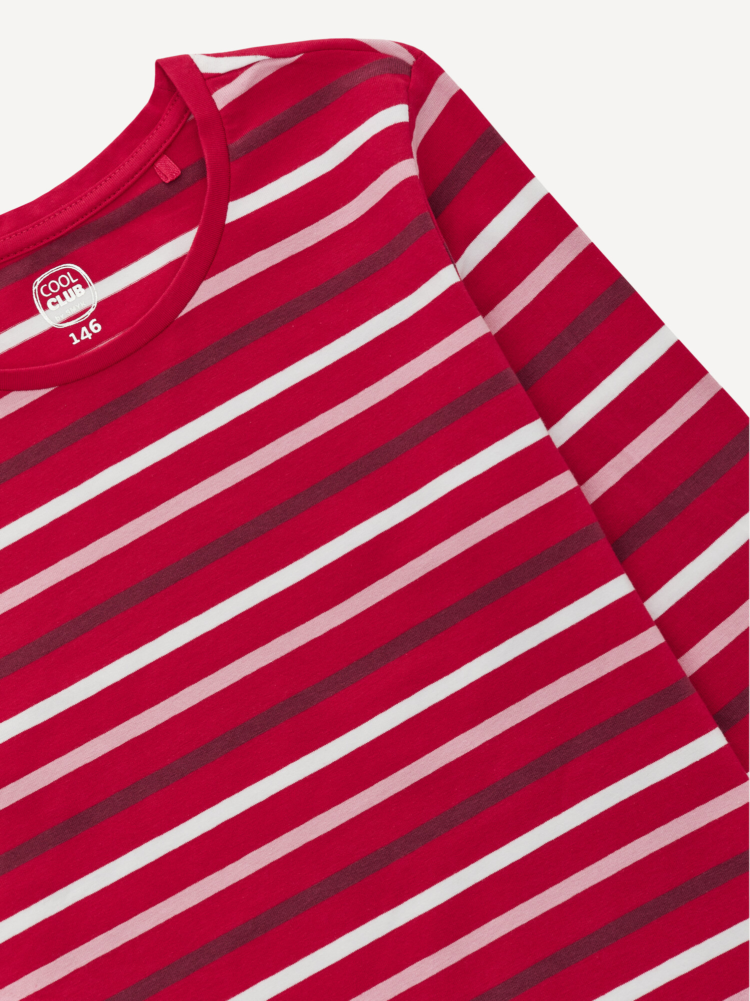 Лонгслив COOL CLUB, размер 146, фуксия/белый/фиолетовый — фото 1