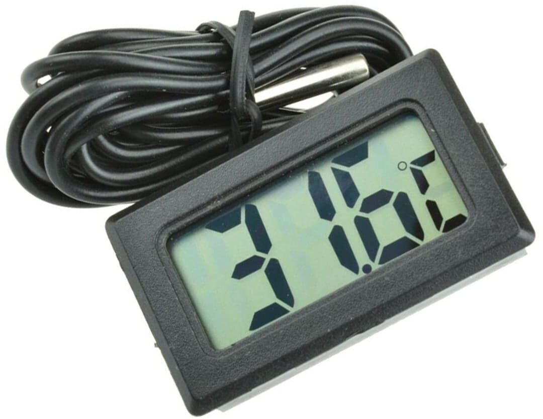 Термометр Ampertok цифровой T110 1м (черный) датчик температуры