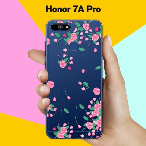 Силиконовый чехол Розочки на Honor 7A Pro силиконовый чехол фламинго на honor 7a pro