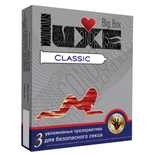 Презервативы LUXE Big Box Classic, 3 шт. презервативы со смазкой латексные