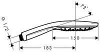 Лейка для душа Hansgrohe Raindance Select S 150 Air 3jet 28587400 хром/белый