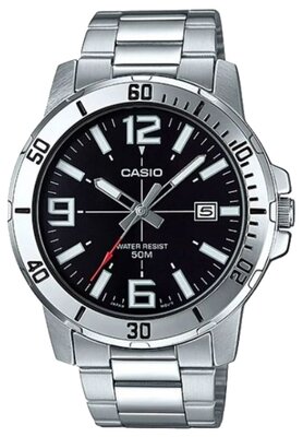 Наручные часы CASIO MTP-VD01D-1B, серебряный, черный