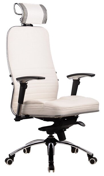 Кресло руководителя метта Samurai KL-3.04, Белый лебедь