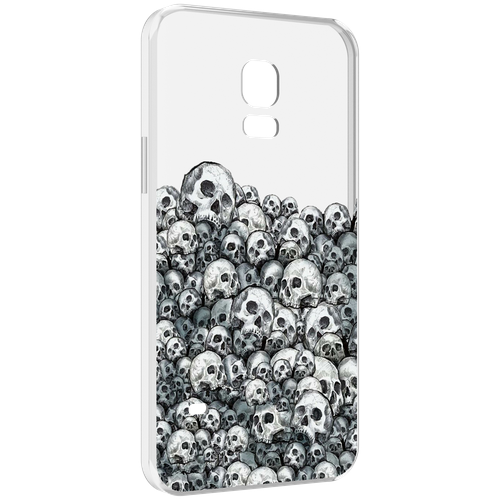 Чехол MyPads гора из черепов для Samsung Galaxy S5 mini задняя-панель-накладка-бампер
