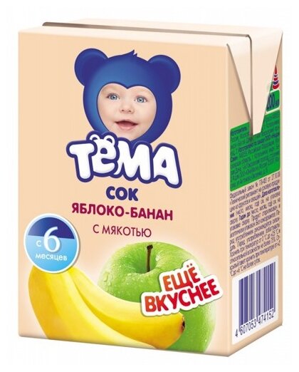 Тёма Яблоко-банан, c 6 месяцев