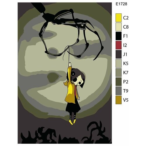 Детская картина по номерам E1728 Мультфильм Коралина в Стране Кошмаров 20x30