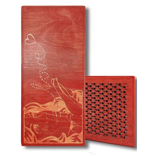 фото Доска садху с динамическими гвоздями, девушка love - 319 шаг 10мм красная goodwood